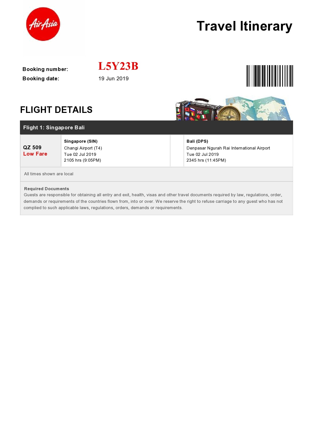 Plane Ticket Template PDF