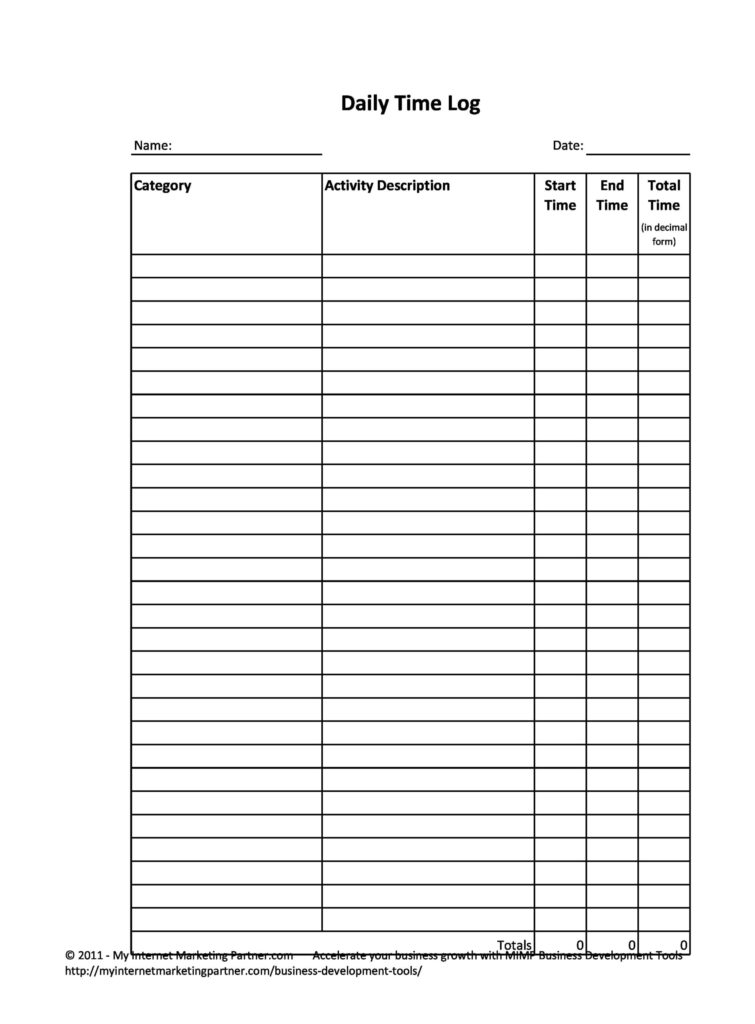 Time Sheet Template