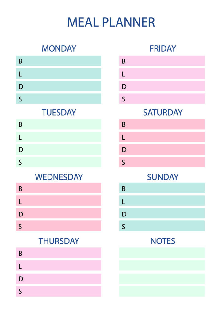 meal planner template