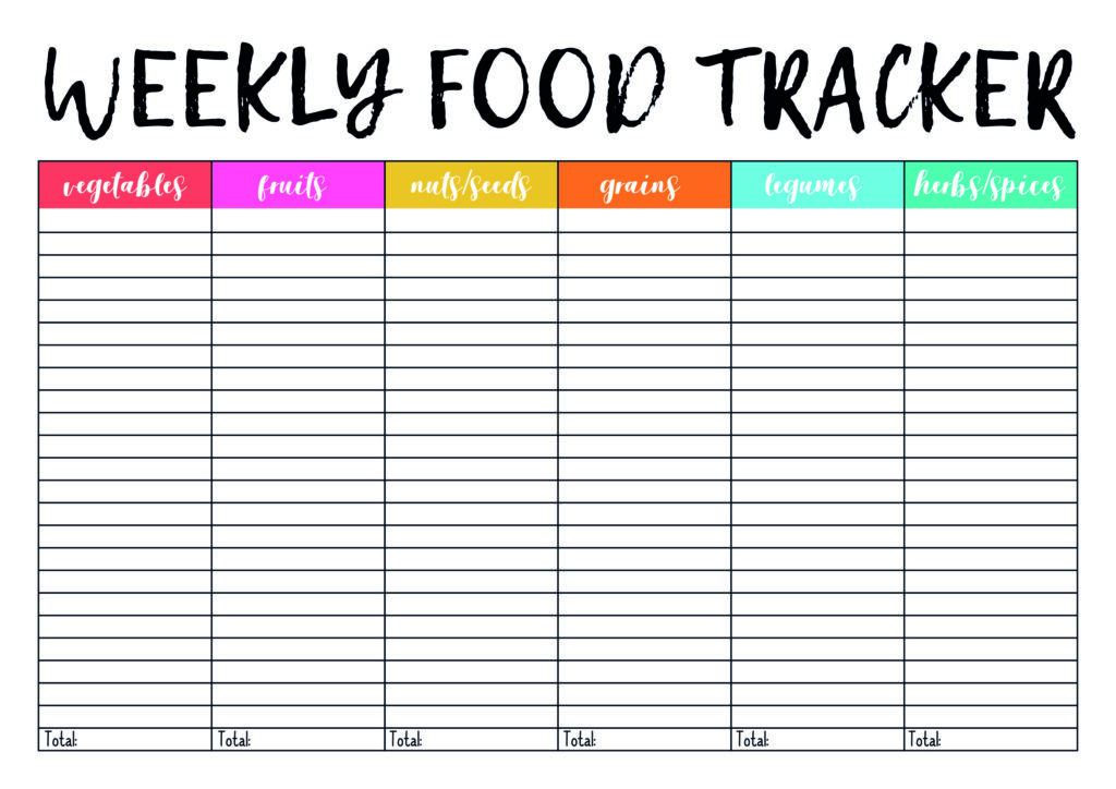 weekly meal tracker